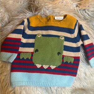 Colorful Kids Sweater with Fun Crocodile Design